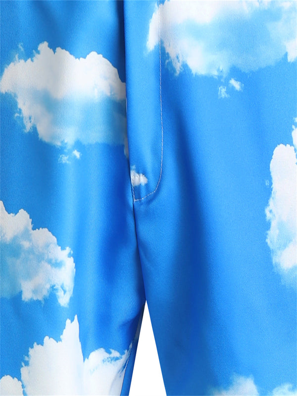 Fresh White Cloud Casual Trousers