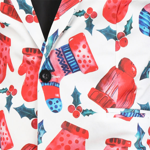 Men's Christmas Bright Print Suit #2TZ30