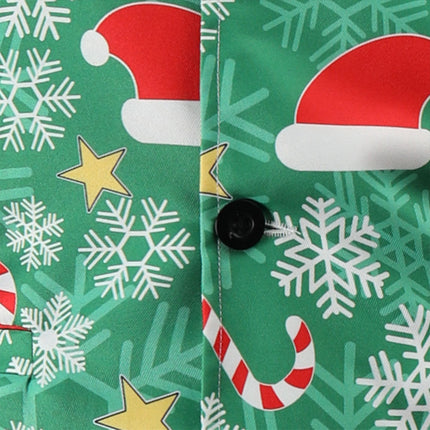 Men's Christmas Print Vest #MJ53 - Vests | Multicolour / M