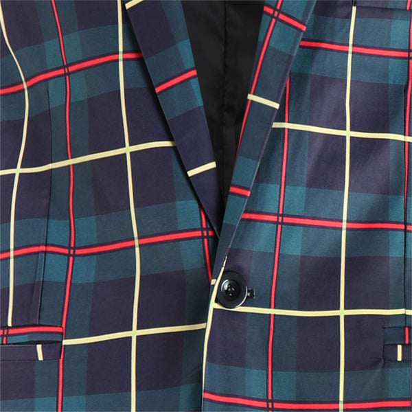 Men's Classic Check Blazer #X6205