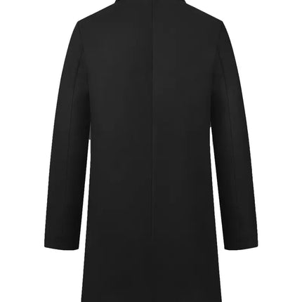 Men's Elegant Overcoat #25061025 - | Black / S