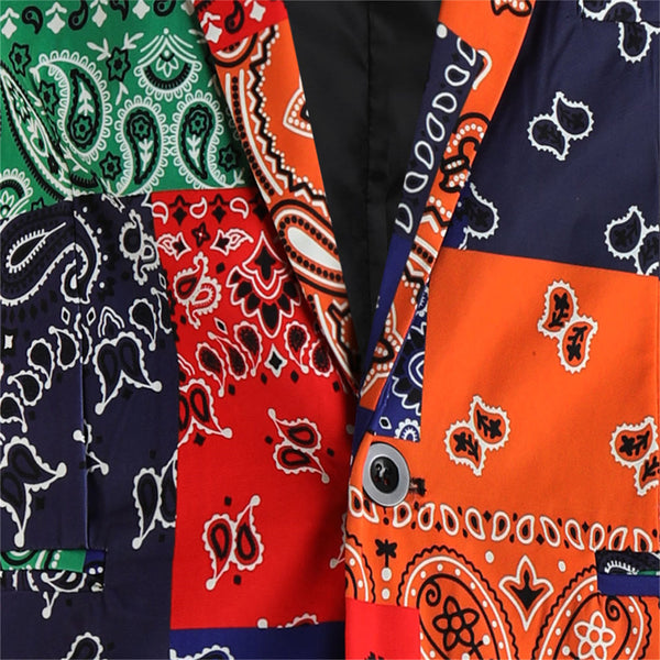 Men's Colorful Printed Blazer #X6104