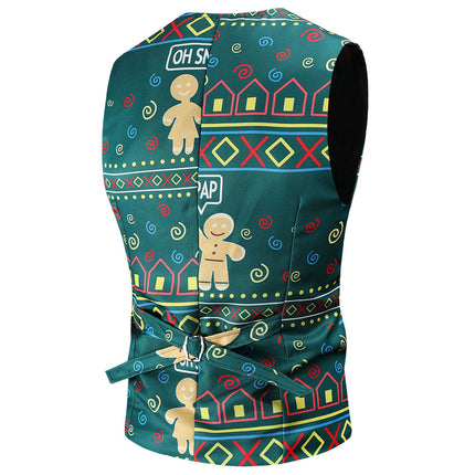 Men's Printed Vest Suit #2TZMK52 - Suits | Multicolour / M