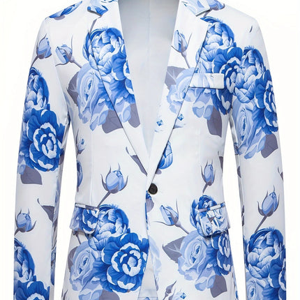 Men's Floral Print Blazer #25061663 - Blazers | Blue / S