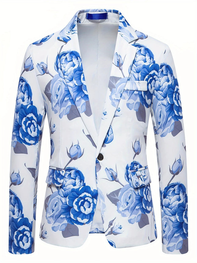 Men's Floral Print Blazer #25061663 - Blazers | Blue / S