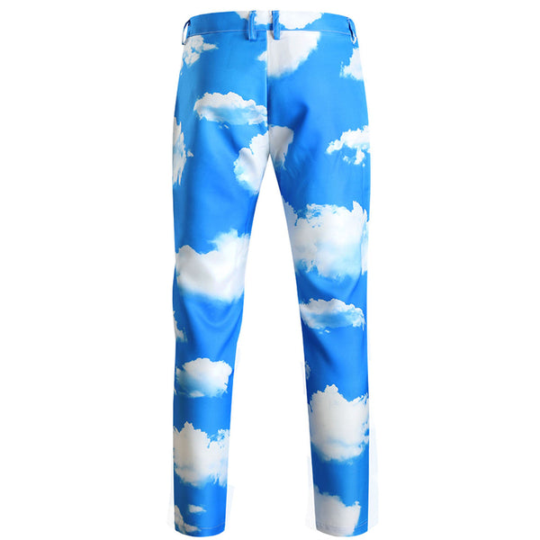 Men's Cloud Print Suit #2TZ145