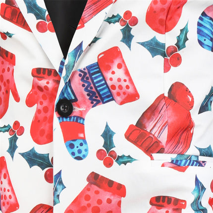 Men's Printed Three Piece Suit #3TZMK30 - Suits | Multicolour / M