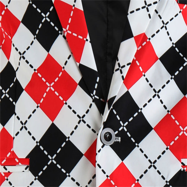 Men's Diamond Pattern Blazer #X6109
