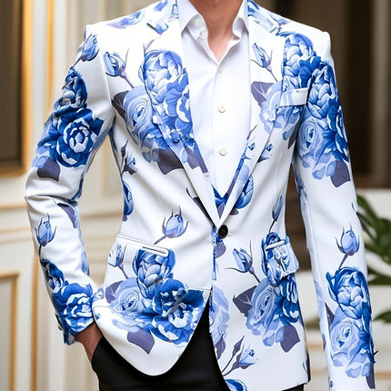 Men's Floral Print Blazer #25061663 - Blazers | Red / S
