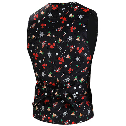 Men's Christmas Printed Vest Suit #2TZMK634 - Suits | Multicolour / M