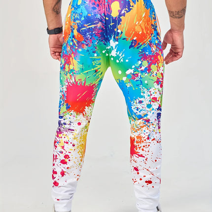 Men's Colorful Printed Pants #25062079 - Pants | White / S