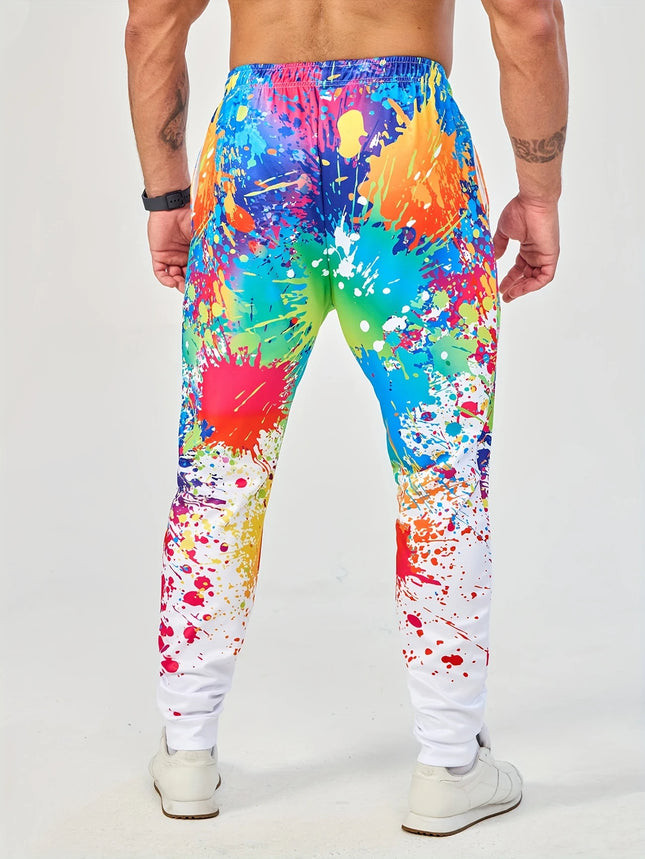 Men's Colorful Printed Pants #25062079 - Pants | White / S