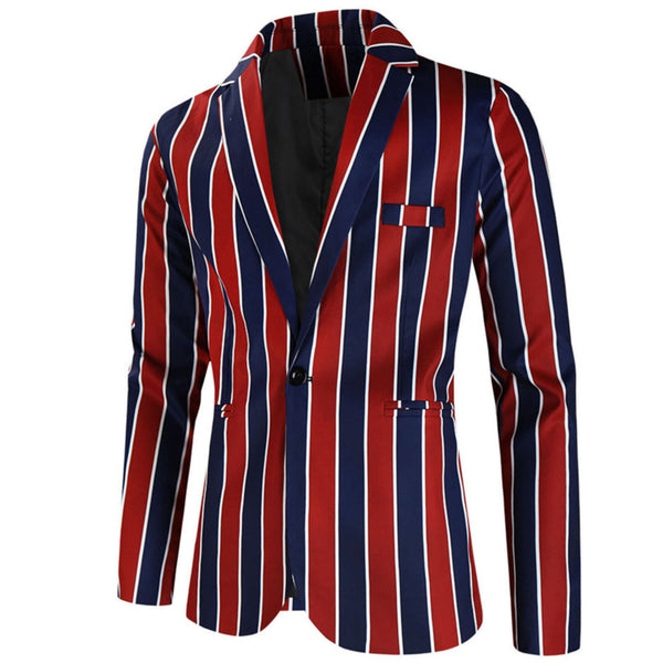 Men's Vintage Striped Blazer #X311