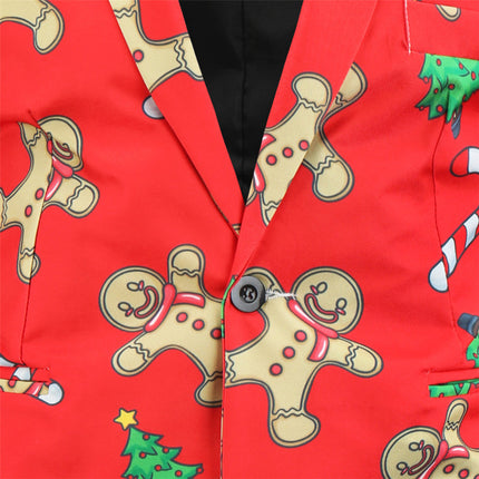 Men's Santa Three Piece Suit #3TZMK26 - Suits | Red / M
