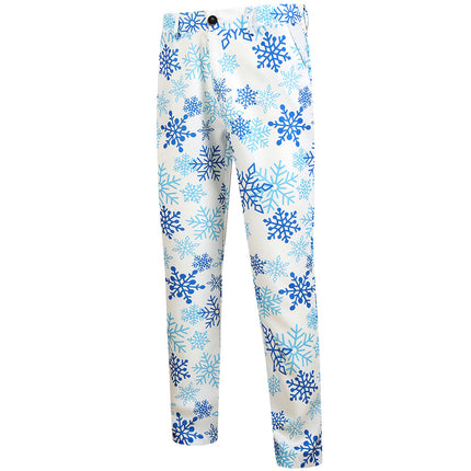 Men's Christmas Snowflake Pants #XK626 - Pants | Blue / M