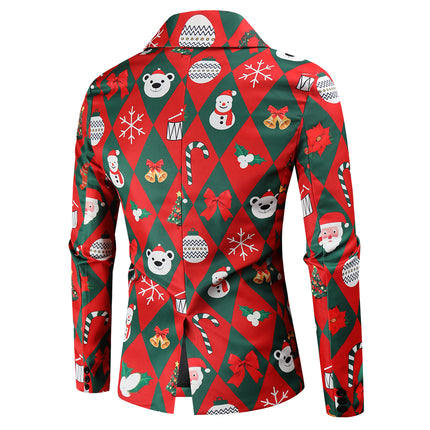 Men's Christmas Three Piece Suit #3TZMK47 - Suits | Multicolour / M