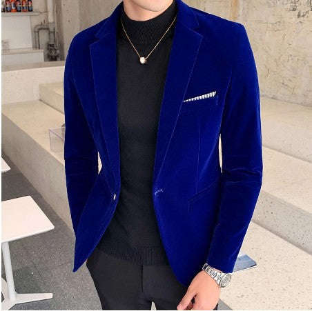 Men's Velvet Blazer #25627022 - Blazers | Blue / M