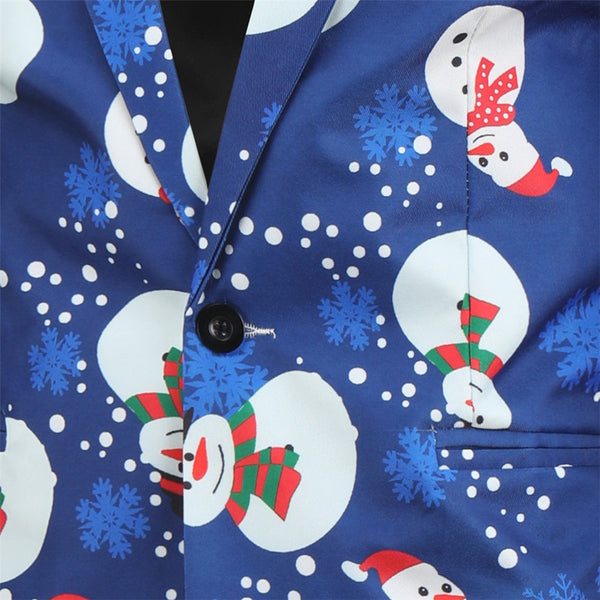 Men's Christmas Print Suit #2TZ23