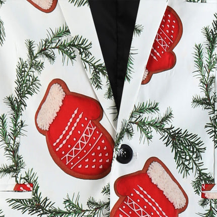 Men's Christmas Gloves Print Suit #2TZ651 - Suits | Multicolour / M