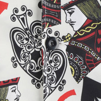 Men's Poker Print Vest Suit - Vests | Multicolour / M