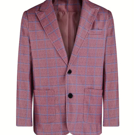 Men's Elegant Plaid Blazer #25060911 - Blazers | Blue / S