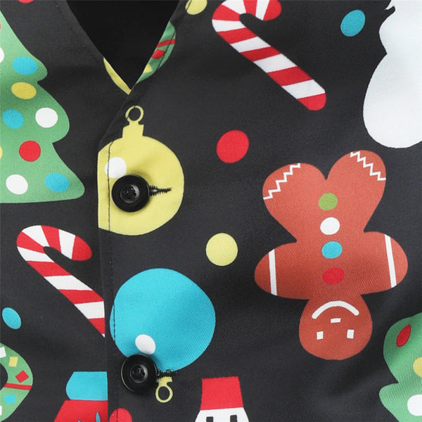 Men's Christmas Colorful Print Vest #MJ032