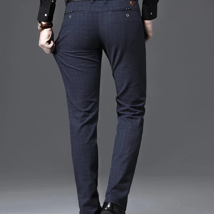 Men's Slim Fit Plaid Pants #25627024 - Pants | Blue / 28