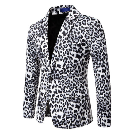 Men's Leopard Print Blazer #25061768 - Blazers | Yellow / S