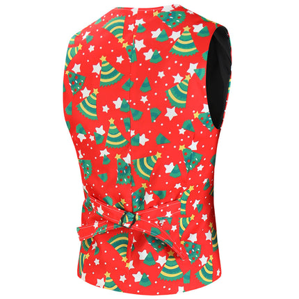 Men's Christmas Printed Vest Suit #2TZMK640 - Suits | Multicolour / M