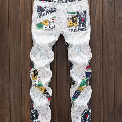Men's Punk Style Jeans #25061356 - Pants | Multicolour / 30
