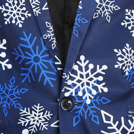 Men's Snowflake Three Piece Suit #3TZMK36 - Suits | Blue / M