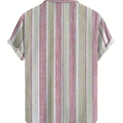 Men's Casual Striped Shirt #25060917 - | Color1 / XL