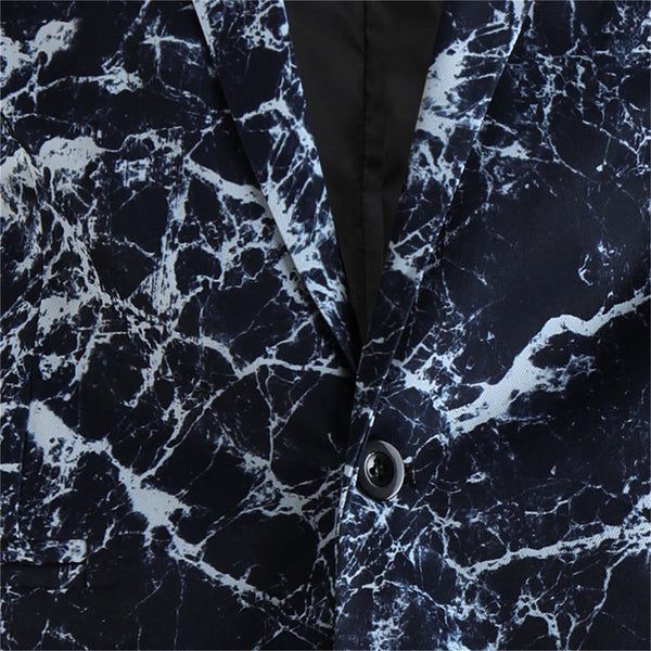 Men's Marble Print Blazer #X339