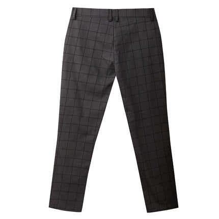 Men's Elegant Plaid Pants #XK6001 - Pants | White / S