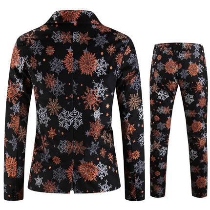Men's Snowflake Print Suit #2TZ659 - Suits | Multicolour / M