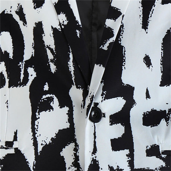 Men's Artistic Print Blazer #X335