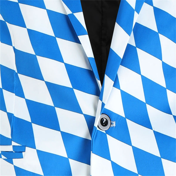 Men's Fresh Checkered Blazer #X195