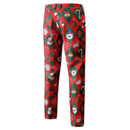 Men's Christmas Three Piece Suit #3TZMK47 - Suits | Multicolour / M