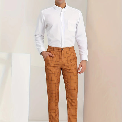 Men's Classic Plaid Pants #25061772 - Pants | Yellow / S
