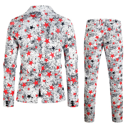 Men's Star Trendy Suit #2TZ157 - Suits | Multicolour / M