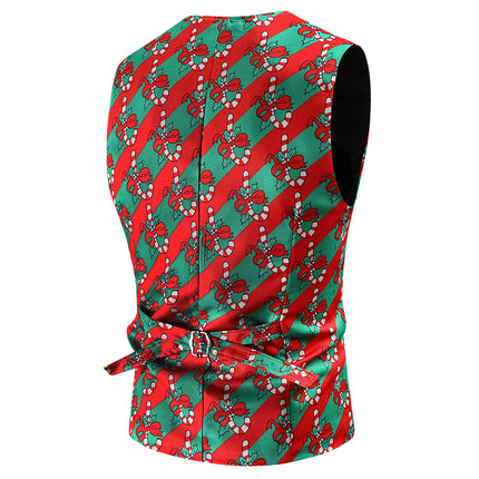 Men's Colorful Printed Vest Suit #2TZMK45 - Suits | Multicolour / M