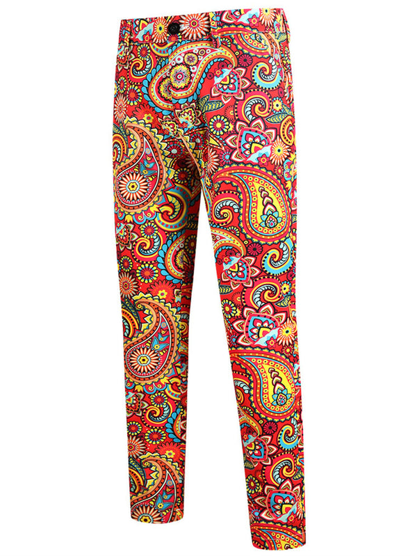 Ethnic Style Colorful Casual Trousers