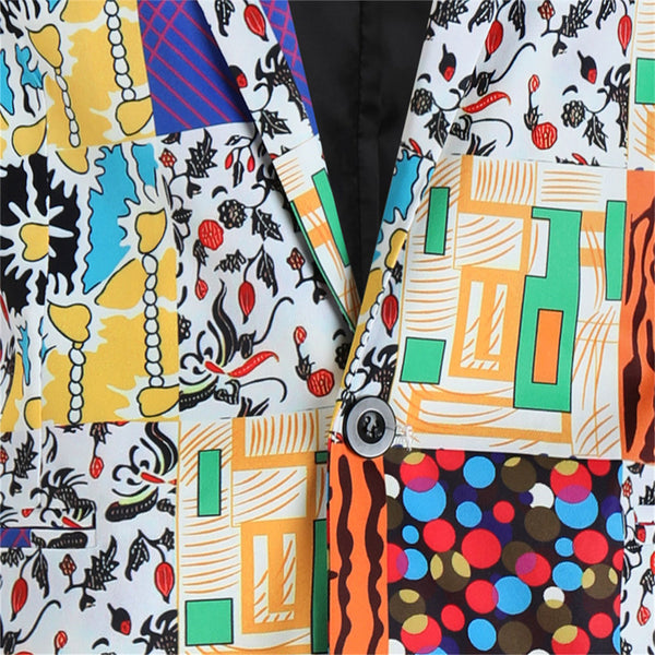 Men’s Vibrant Print Blazer #X328