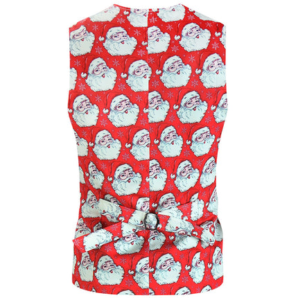 Men's Christmas Three-Piece Suit #3TZMK643 - Suits | Red / M