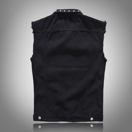 Men’s Denim Rivet Vest #25625013 - Vests | Black / S