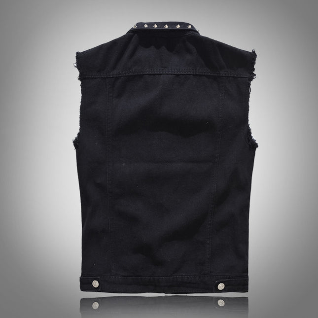 Men’s Denim Rivet Vest #25625013 - Vests | Black / S