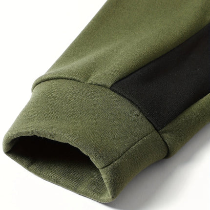 Men's Color Block Hoodie #25701040 - | Army Green / S