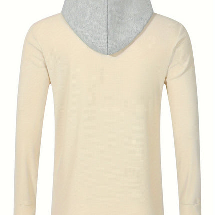 Men's Casual Waffle Hoodie #25703044 - | Blue / S