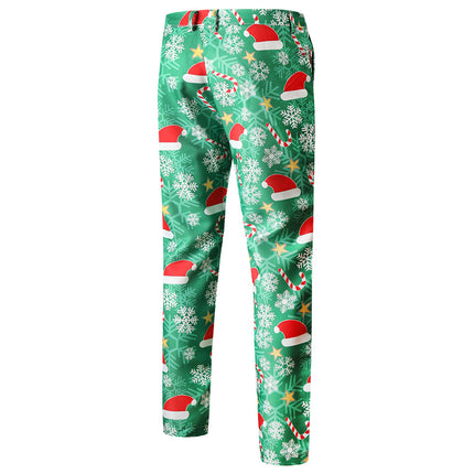Men's Christmas Printed Vest Suit #2TZMK53 - Suits | Multicolour / M