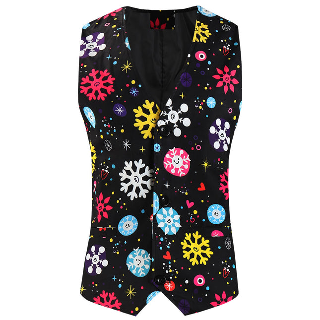 Men's Colorful Printed Vest Suit #2TZMK653 - Suits | Multicolour / M